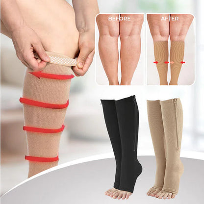 ZipSox™ - Chaussettes de compression avec fermeture éclair