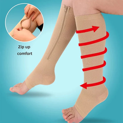 ZipSox™ - Chaussettes de compression avec fermeture éclair