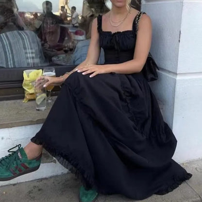 Robe Plissée Blanc/Noir