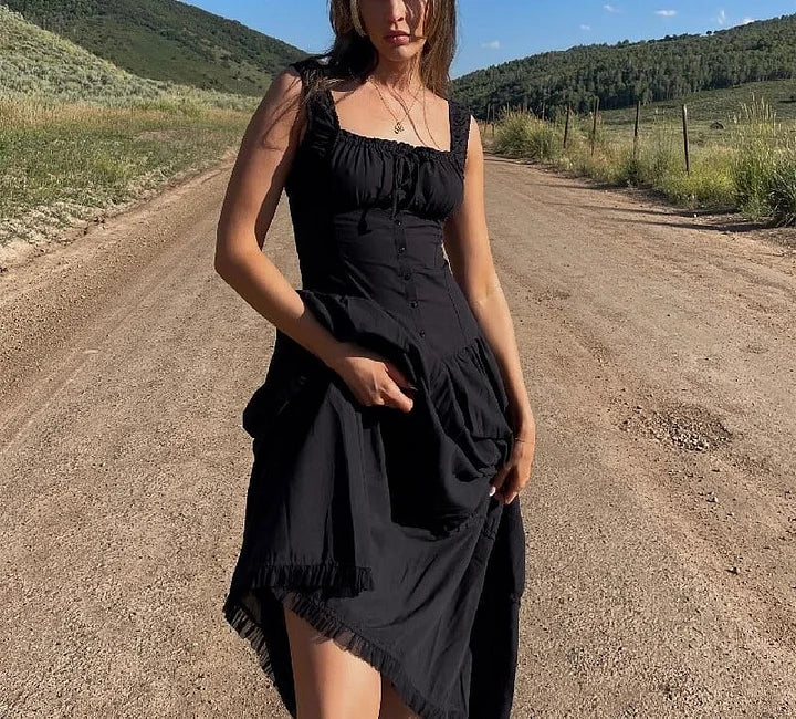 Robe Plissée Blanc/Noir
