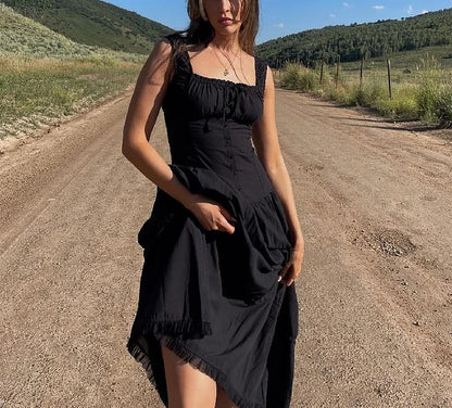 Robe Plissée Blanc/Noir